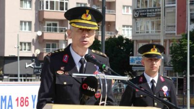Jandarma Teşkilatı’nın 186. kuruluş yıldönümü, Kütahya Zafer Meydanı’nda düzenlenen törenle