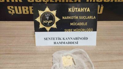 Kütahya Emniyet Müdürlüğü Narkotik Suçlarla Mücadele Şube Müdürlüğü ekipleri, uyuşturucu