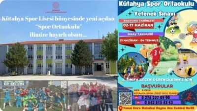 Milli Eğitim Bakanlığı tarafından 2024-2025 eğitim öğretim yılında spor ortaokulu