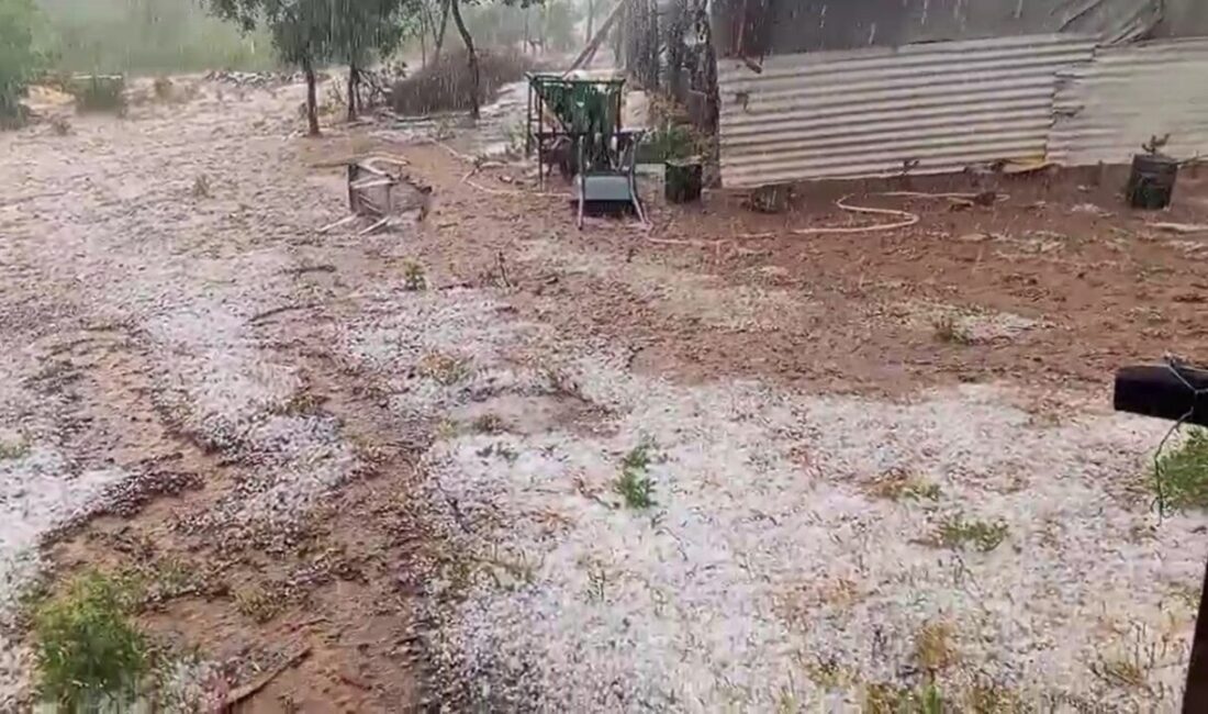 Kütahya’nın Tavşanlı ilçesine bağlı Değirmisaz köyü etkili olan sağanak yağmur