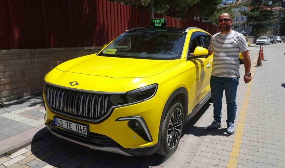 Kütahya’nın Tavşanlı ilçesinde taksicilik yapan şahıs, yerli üretim TOGG marka
