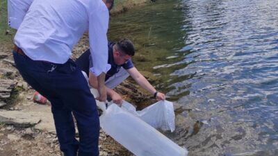 Kütahya’nın Emet ilçesinde Tarım ve Orman Bakanlığının Su Kaynaklarının Balıklandırılması