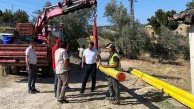Kütahya’nın Gediz ilçesine sonradan mahalle olarak katılan Hacıbaba Mahallesi’nde doğalgaz