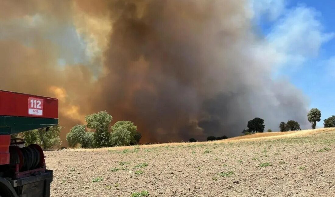 YANGIN KISMEN KONTROL ALTINDA Kütahya Gediz’in Yenikent beldesi Hamzabey Mahallesi