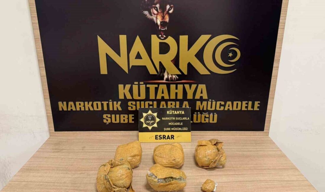 Kütahya İl Emniyet Müdürlüğü Narkotik Suçlarla Mücadele Şube Müdürlüğü ekiplerince