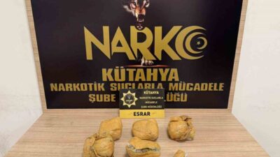 Kütahya İl Emniyet Müdürlüğü Narkotik Suçlarla Mücadele Şube Müdürlüğü ekiplerince