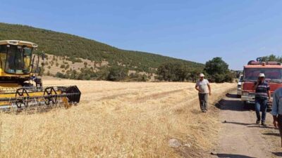 Kütahya’da yangın riski nedeniyle biçerdöverlerin hasat saatlerine geçici kısıtlama getirilmesinin