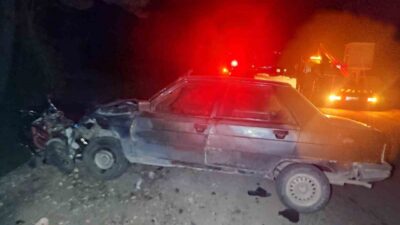 Kütahya’nın Emet ilçesinde otomobille elektrikli bisikletin kafa kafaya çarpışması sonucu