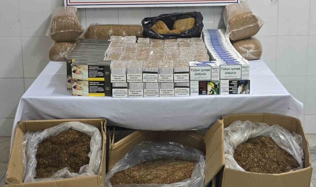 Kütahya İl Jandarma Komutanlığı ekiplerinin düzenlediği operasyon sonucu kaçak sigara