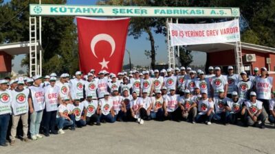 Kütahya Şeker Fabrikası’nda çalışan işçiler, toplu iş sözleşmesi görüşmelerinde zam