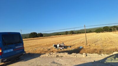 Ercan KOLKU/ EMET (Kütahya), – KÜTAHYA’nın Emet ilçesinde otomobil, sürücüsünün