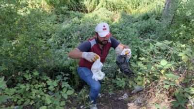 Kütahya’nın Simav ilçesinde bulunan Gölcük mesire alanına piknikçilerin attıkları çöpler,