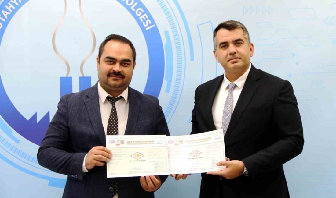 Kütahya Organize Sanayi Bölgesi (OSB), uluslararası kalite standartlarında önemli bir