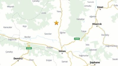 KÜTAHYA, – KÜTAHYA’nın Simav ilçesinde richter ölçeğine göre, 4.1 büyüklüğünde