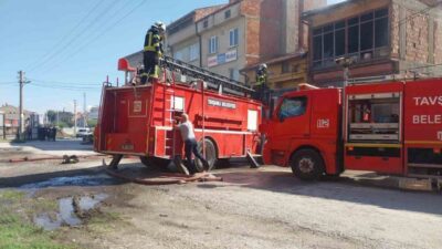 Kütahya’nın Tavşanlı ilçesinde eski sanayi sitesinde bulunan bir iş yerinde