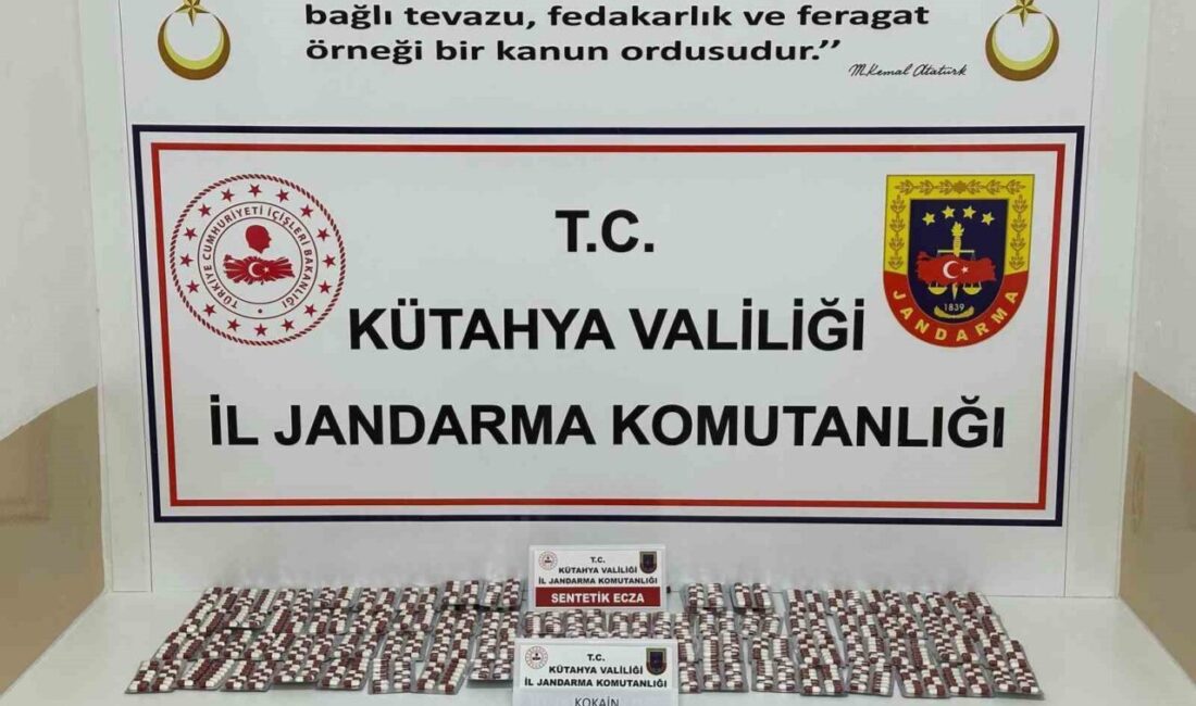 Kütahya İl Jandarma Komutanlığı ekiplerince uyuşturucu ile mücadele kapsamında düzenlenen