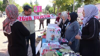 Kütahya’nın Tavşanlı ilçesinde, Gazze’deki savaş mağduru halk ve özellikle çocuklar