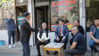 Kütahya Valisi Musa Işın, mahalle ziyaretleri çerçevesinde Balıklı Mahallesi’nde esnaf