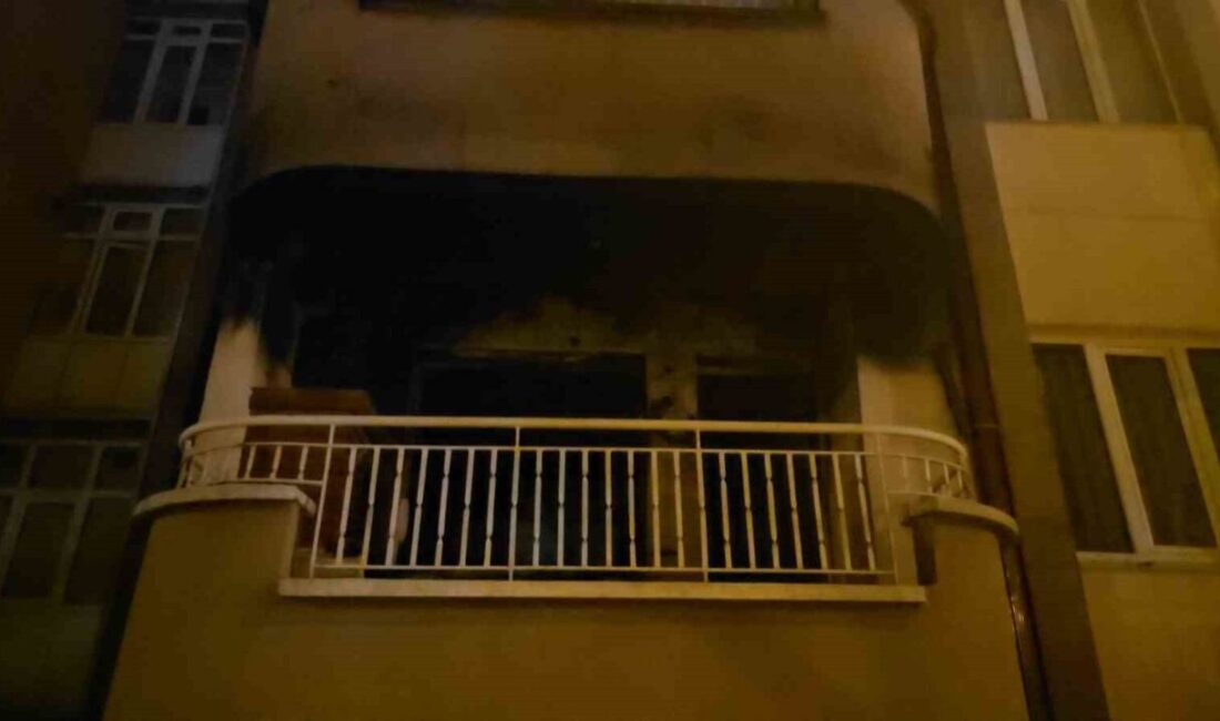 Kütahya’da 9 katlı bir apartmanın giriş katında çıkan yangında 68