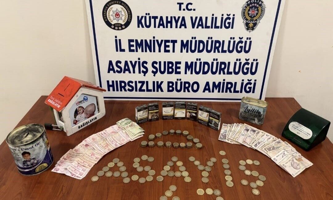 Kütahya’da 4 ayrı hırsızlık olayının şüphelisi olan şahıs, hırsızlık yapmak