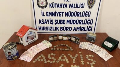 Kütahya’da 4 ayrı hırsızlık olayının şüphelisi olan şahıs, hırsızlık yapmak