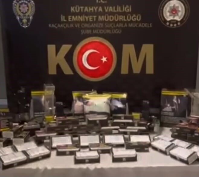 Kütahya İl Emniyet Müdürlüğü’ne bağlı Kaçakçılık ve Organize Suçlarla Mücadele