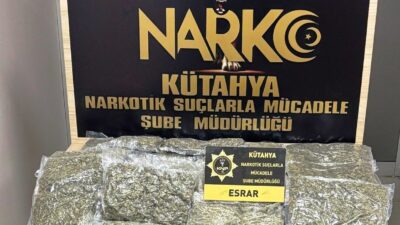 Kütahya İl Emniyet Müdürlüğü Narkotik Suçlarla Mücadele Şube Müdürlüğü ekiplerince