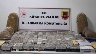 Kütahya İl Jandarma Komutanlığı ekiplerince yapılan kaçakçılık operasyonunda 39 bin