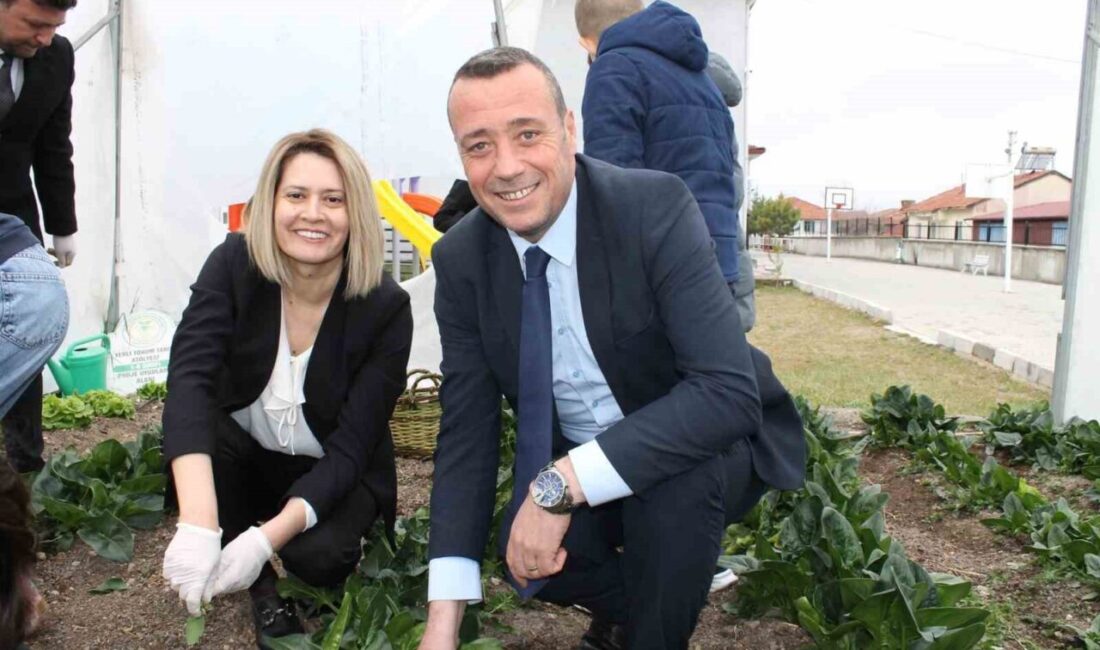 Kütahya’nın Altıntaş ilçesi Zafer İlkokulu bünyesinde kurulan tarım atölyesinde yetiştirilen