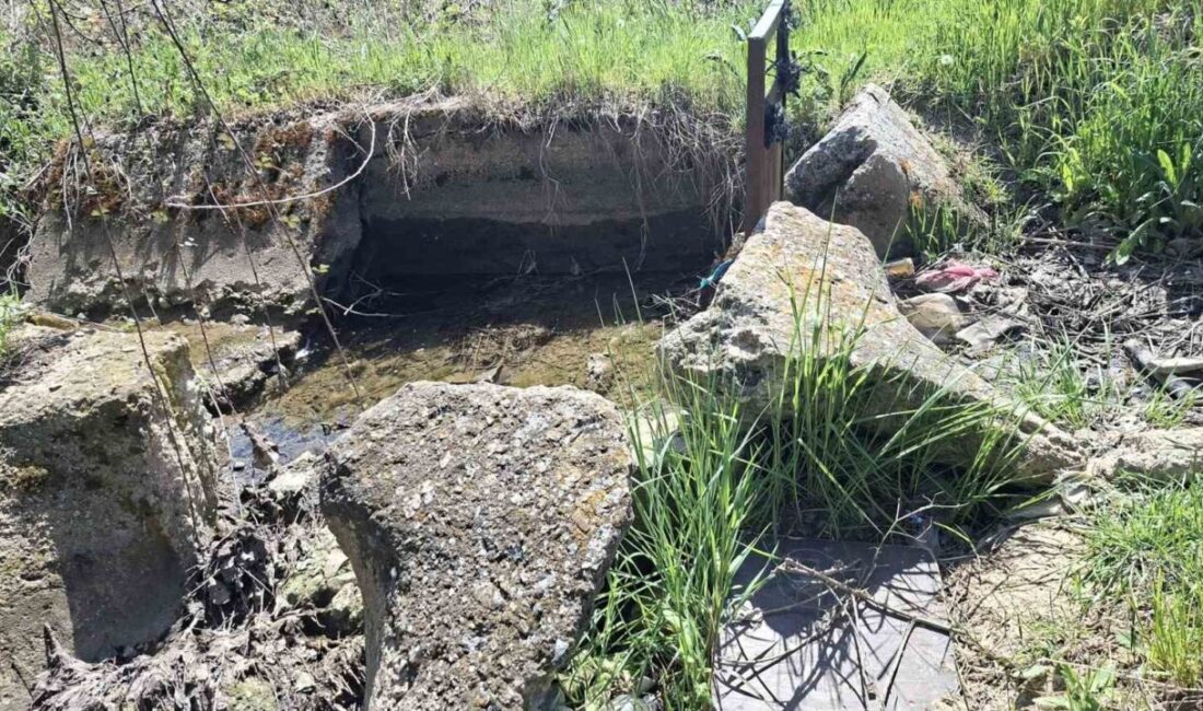 Kütahya’nın Hisarcık ilçesinde yaklaşık 60 yıl önce inşa edilen sulama