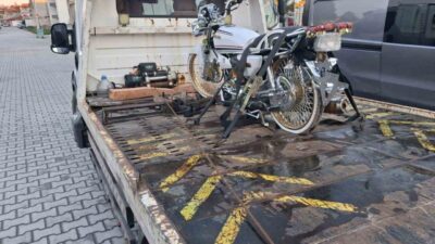 Kütahya’nın Tavşanlı ilçesinde gerçekleştirilen trafik denetiminde kuralları hiçe sayan bir