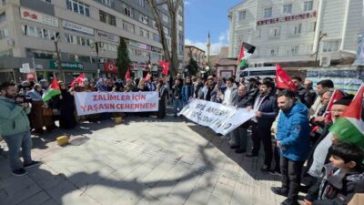 Kütahya’da, İsrail Meclisi’nin Filistinli esirleri hedef alan idam cezası yasasının