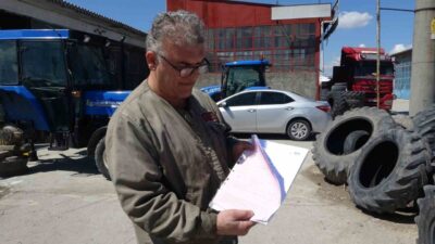 Kütahya’da lastik kaplama işiyle geçimini sağlayan esnaf ile zabıta arasında