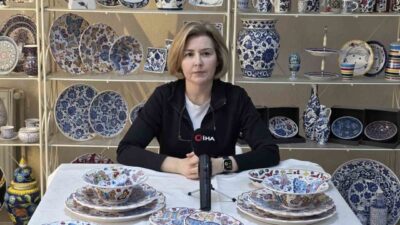 Kütahya’da seramik mühendisi ve sanatçı Arzu Kıvanç, geleneksel çini üretiminde