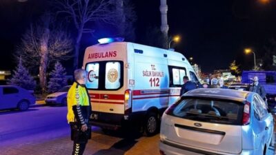 Kütahya’nın Tavşanlı ilçesinde motosikletin yayaya çarpması sonucu meydana gelen trafik